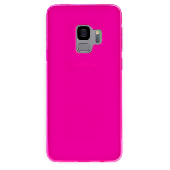 Neon Pink Clear Samsung Case S9 (Used) - Picture 1 of 11